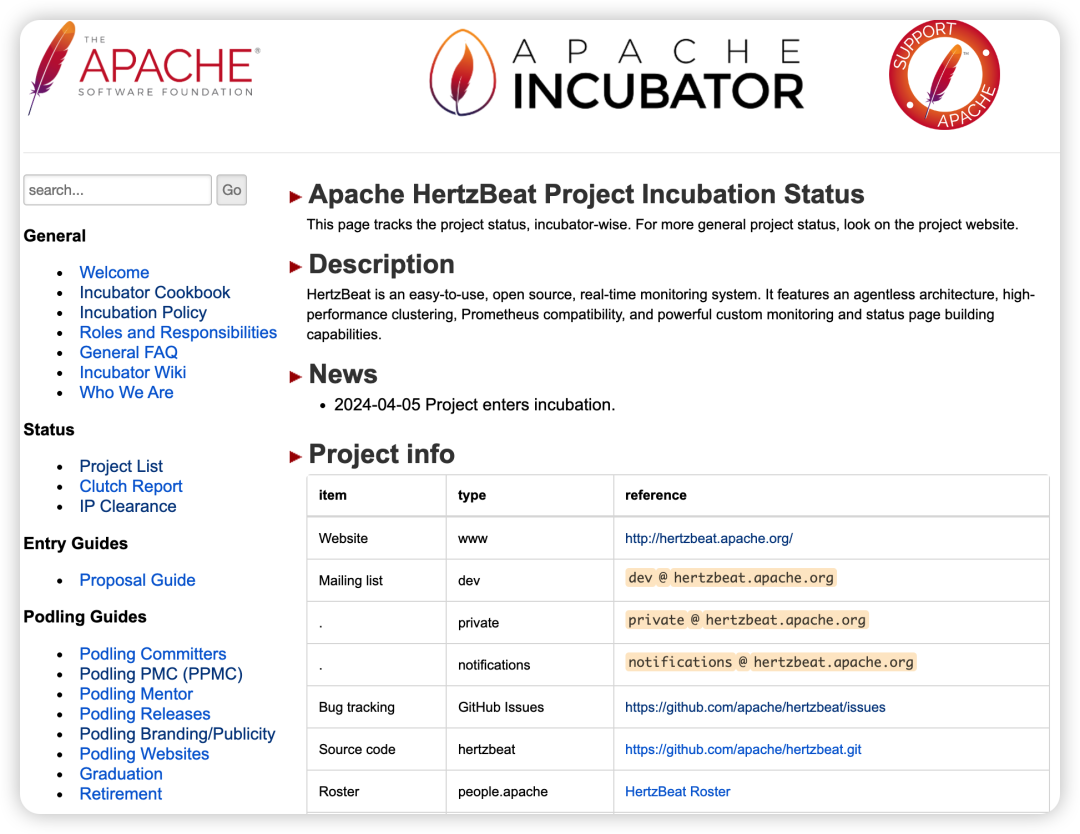 Dromara to Apache, the open source real-time monitoring HertzBeat donated into the Apache Incubator.